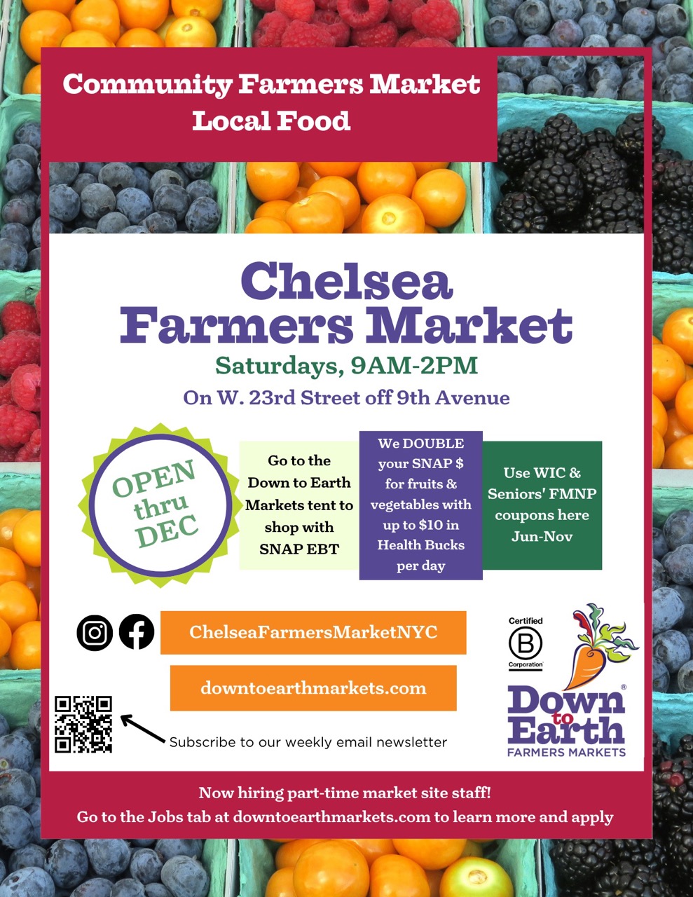 Chelsea Farmer's Market Flyer