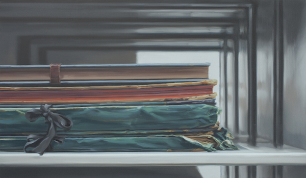 “The Morgan Library and Museum (f318)” (2017, Oil on linen, 48 x 82 in.), part of “Endurance: New Works by Xie Xiaoze,” April 6-June 17 at Chambers Fine Art. Image courtesy Chambers Fine Art.
