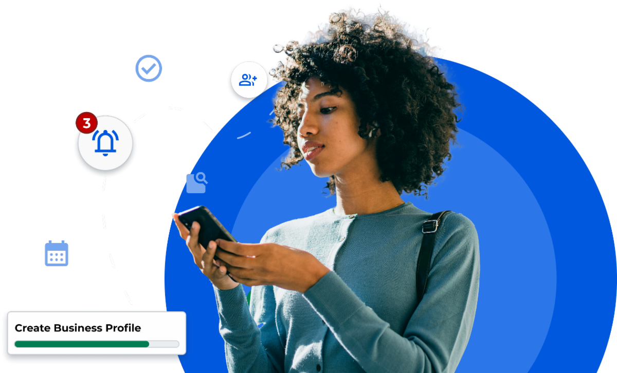 Woman looking at phone